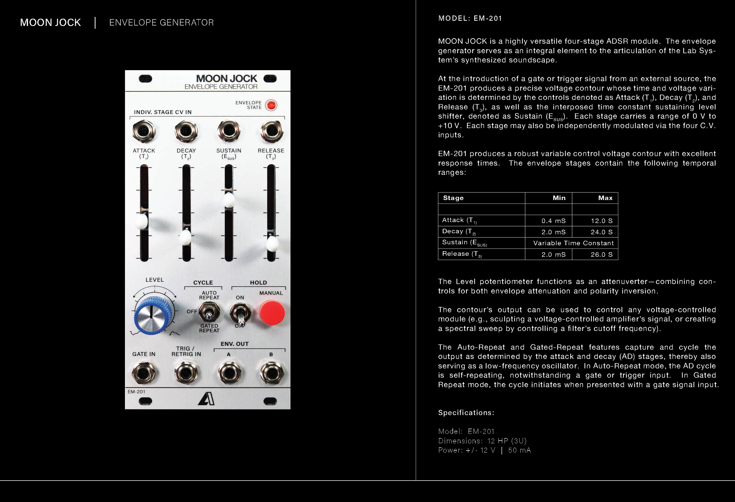 鍵盤楽器 LA Circuits EM-601 Technicolor Wholesale Catalog — LA Circuits, Inc.